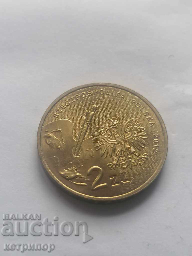 2 zlotys 2012 Poland with price 4.00 BGN | € 2.05