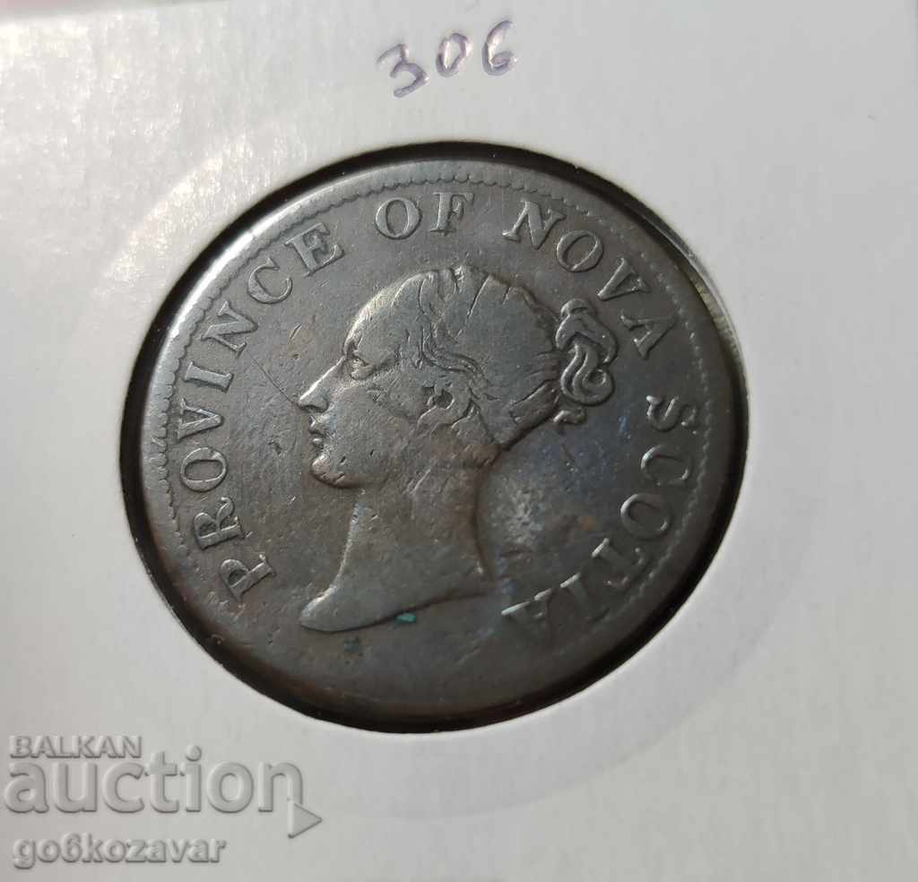 Καναδική επαρχία της Νέας Σκωτίας 1/2 σεντ μάρκα 1840