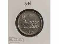 Италия 50 Чинтизими 1925г Рядка монета !