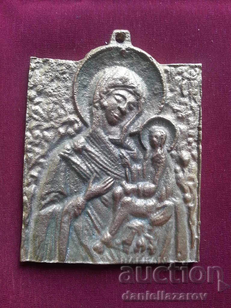 Auction Old Bronze Russian Breast Icon Auction Old Bronze Russian Breast Icon