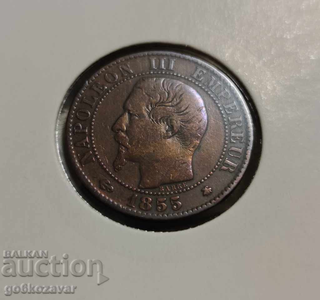 France 5 Centima 1855 Top Coin, rare! with price 20.00 BGN | € 10.23 France 5 Centima 1855 Top Coin, rare! with price 20.00 BGN | € 10.23