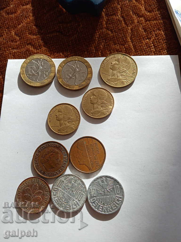 LOT OF COINS - FRANCE / BULGARIA - 22 pcs. - BGN 3.00 - 6 LOT OF COINS - FRANCE / BULGARIA - 22 pcs. - BGN 3.00 - 6