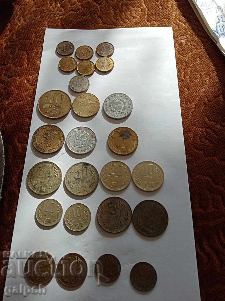 LOT OF COINS - POLAND / BULGARIA - 25 pcs. - BGN 3.25
