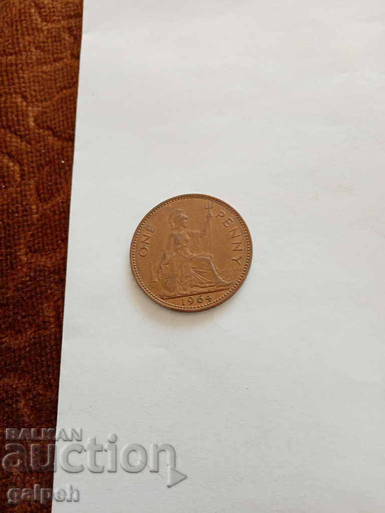 LOT OF COINS - 1 penny 1964.7 UK - BGN 5.5 - 5 LOT OF COINS - 1 penny 1964.7 UK - BGN 5.5 - 5