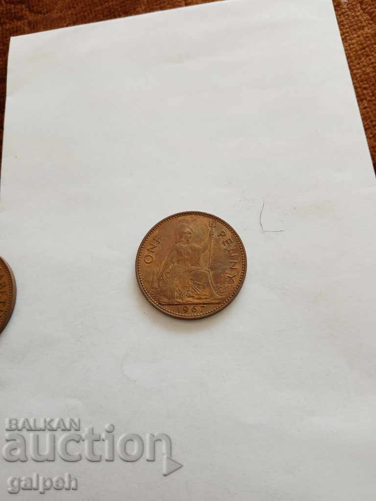 LOT OF COINS - 1 penny 1964.7 UK - BGN 5.5 - 6 LOT OF COINS - 1 penny 1964.7 UK - BGN 5.5 - 6