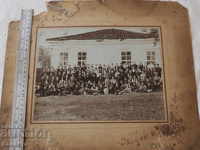 Cartelă foto Profesor cu elevii săi Frații Sotirovi SP