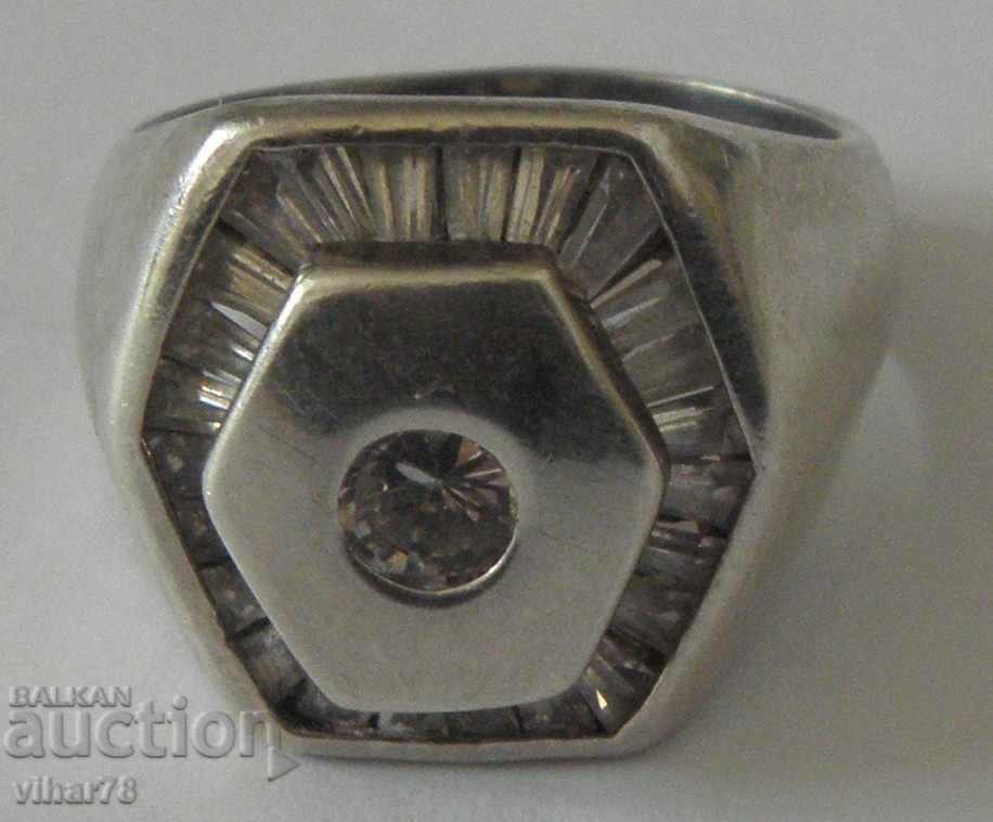 VERY BEAUTIFUL SILVER MEN'S RING - 6 VERY BEAUTIFUL SILVER MEN'S RING - 6