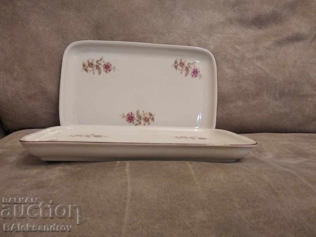 Porcelain rectangular plates with price 14.00 BGN | € 7.16
