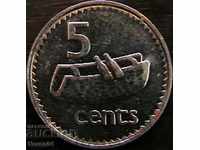 5 cents 1992, Fiji