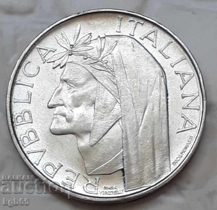 500 pounds 1965. Italy. Silver coin. 500 pounds 1965. Italy. Silver coin.