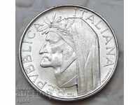 500 лири 1965 г. Италия.Сребърна монета.