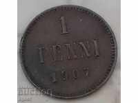 1 penny 1907 Rusia pentru Finlanda.