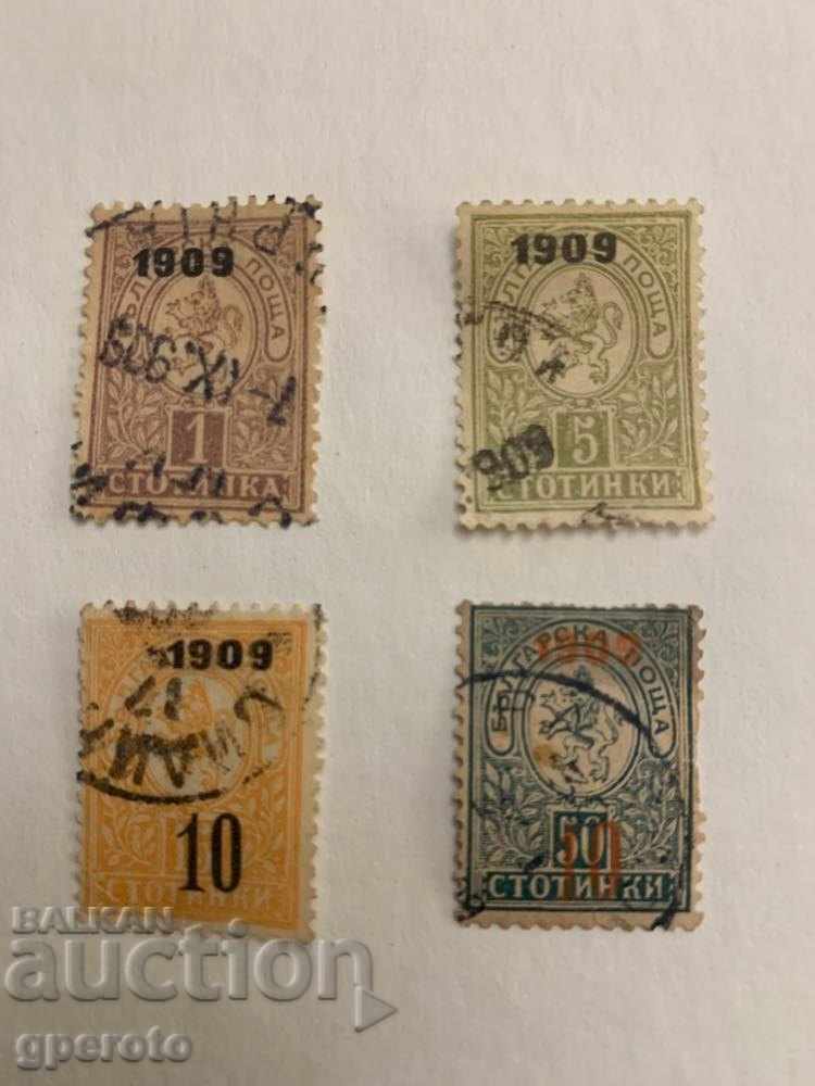 Πολλά γραμματόσημα-Επιτυπώσεις "1909"
