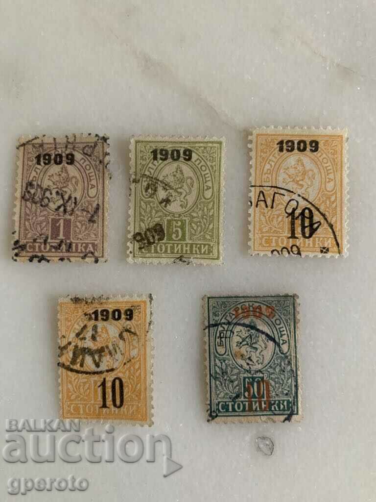 Lot stamps-Overprints "1909"