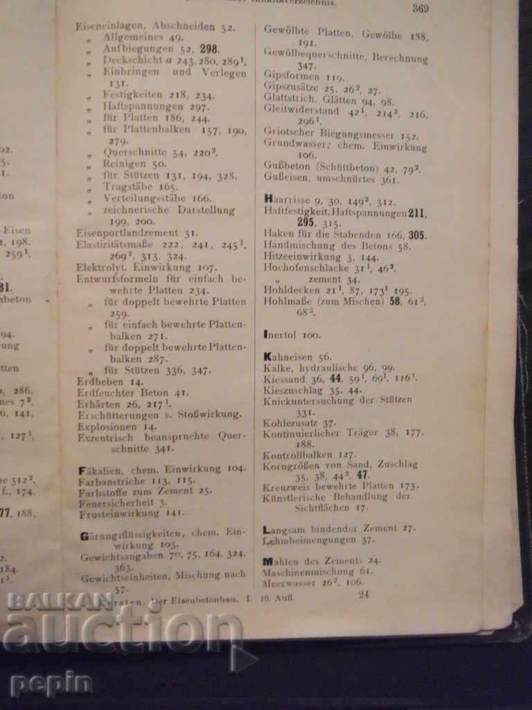 Delivery of Reinforced concrete - in German