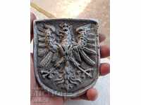 Metal coat of arms eagle with aluminum crown