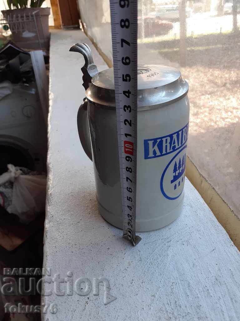 Old German collector's mug with ceramic lid 1965 - 6 Old German collector's mug with ceramic lid 1965 - 6