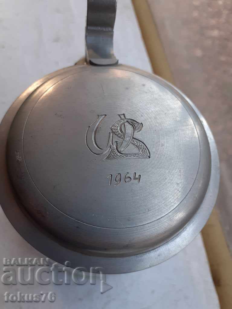 Auction  Old German collector's mug with ceramic lid 1964