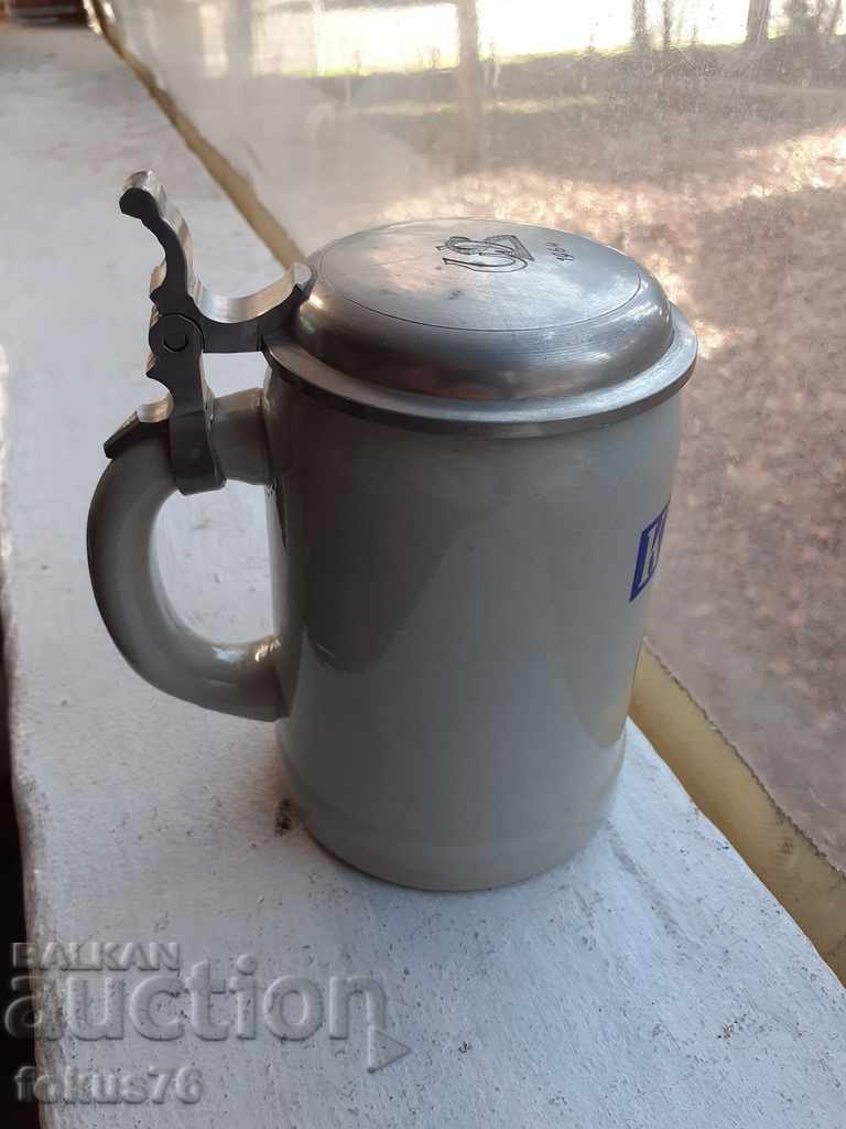 Delivery of Old German collector's mug with ceramic lid 1964