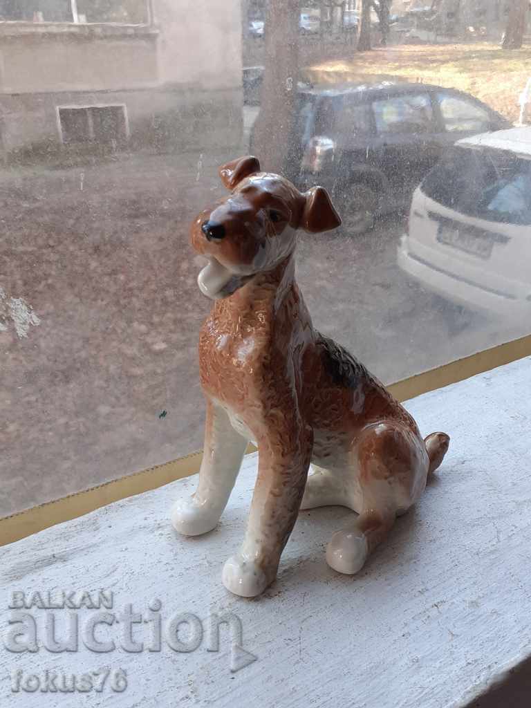 Collectible porcelain figure terrier porcelain figurine