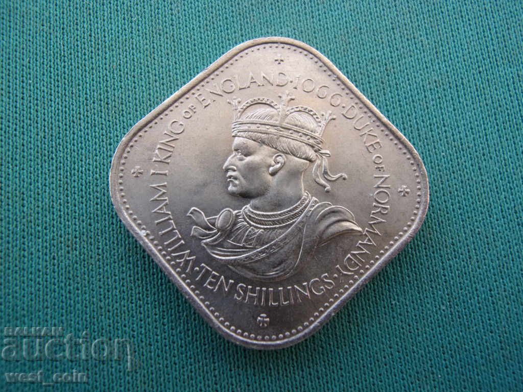 Guernsey 10 Shillings 1966 UNC Rare