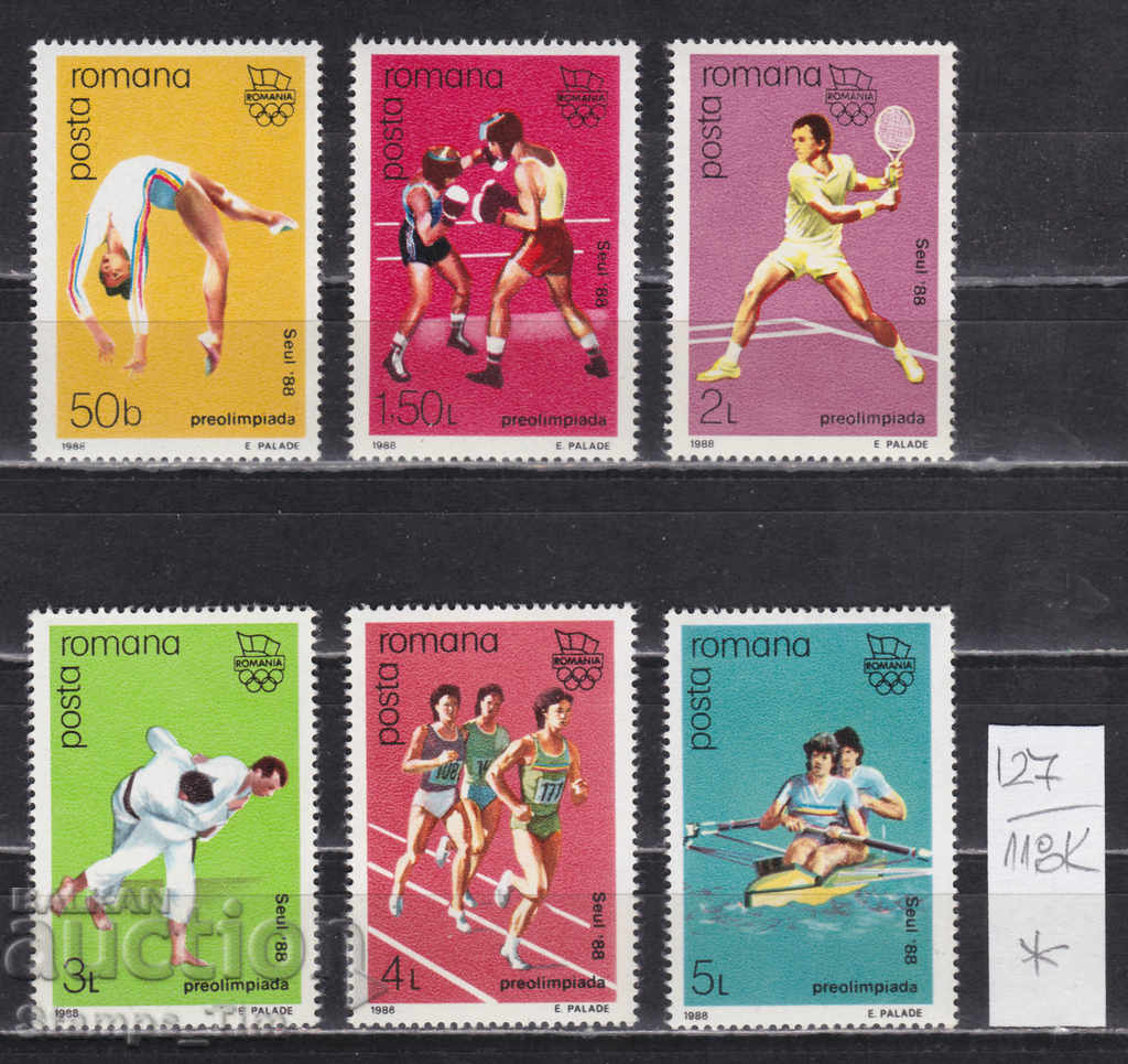 Auction 118K127 / Romania 1988 Olympic Games - Seoul, Korea (* / **) Auction 118K127 / Romania 1988 Olympic Games - Seoul, Korea (* / **)