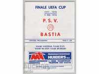 Футболна програма ПСВ Нидерландия-Бастия финал УЕФА 1978