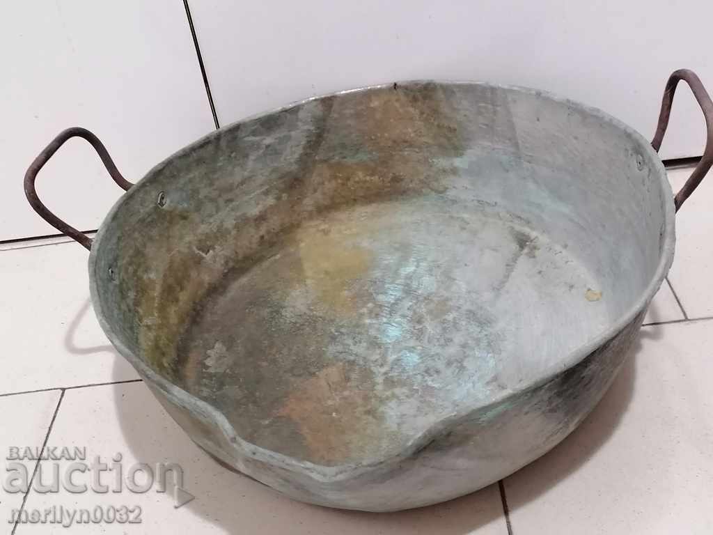 Χάλκινο τηγάνι, χάλκινο τηγάνι, χαλκός, σαχάν, μέλι, τηγάνι