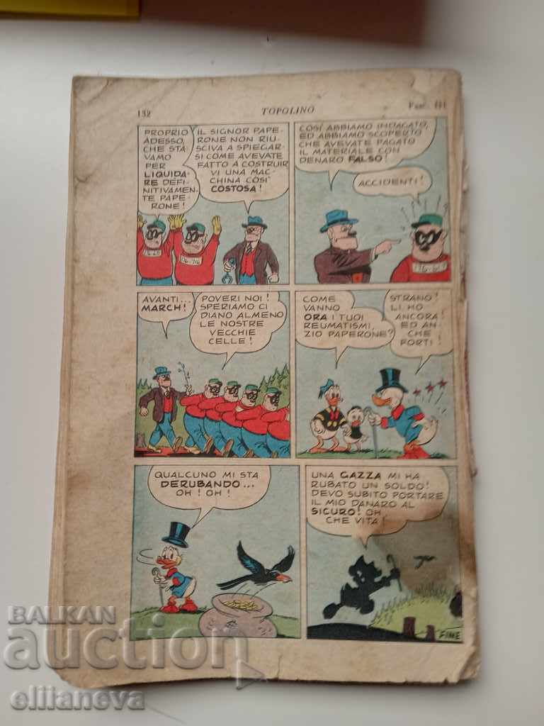 Auction children's book TOPOLINO 1960 130 pages Auction children's book TOPOLINO 1960 130 pages