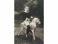 1929 OLD PHOTO PHOTO CHILDREN'S TOY HORSE KINGDOM