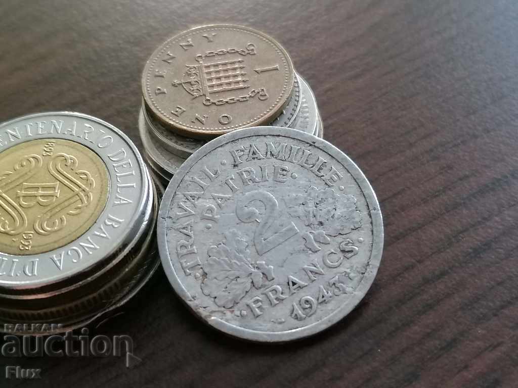 Mонета - Франция - 2 франка (немска окупация) | 1943г.