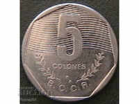 5 colones 1985, Costa Rica