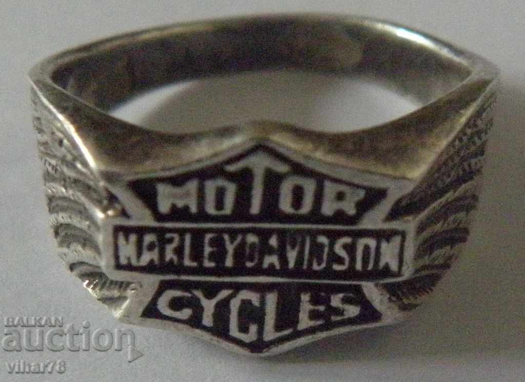 Silver Harley-Davidson ring