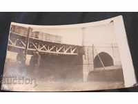 Old photo wagons bridge Bulgaria 1930s