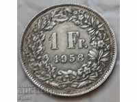 1 franc 1958 Switzerland.