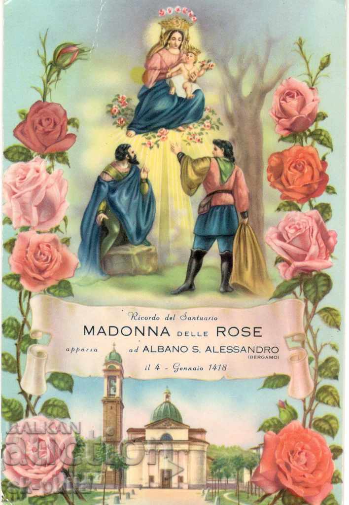 Postcard - Madonna in Roses