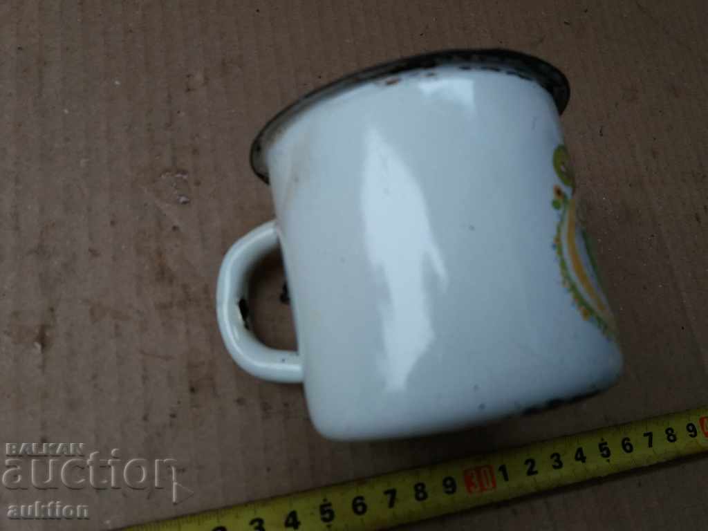 SOC. ENAMELED TEA CUP, COFFEE - 5 SOC. ENAMELED TEA CUP, COFFEE - 5