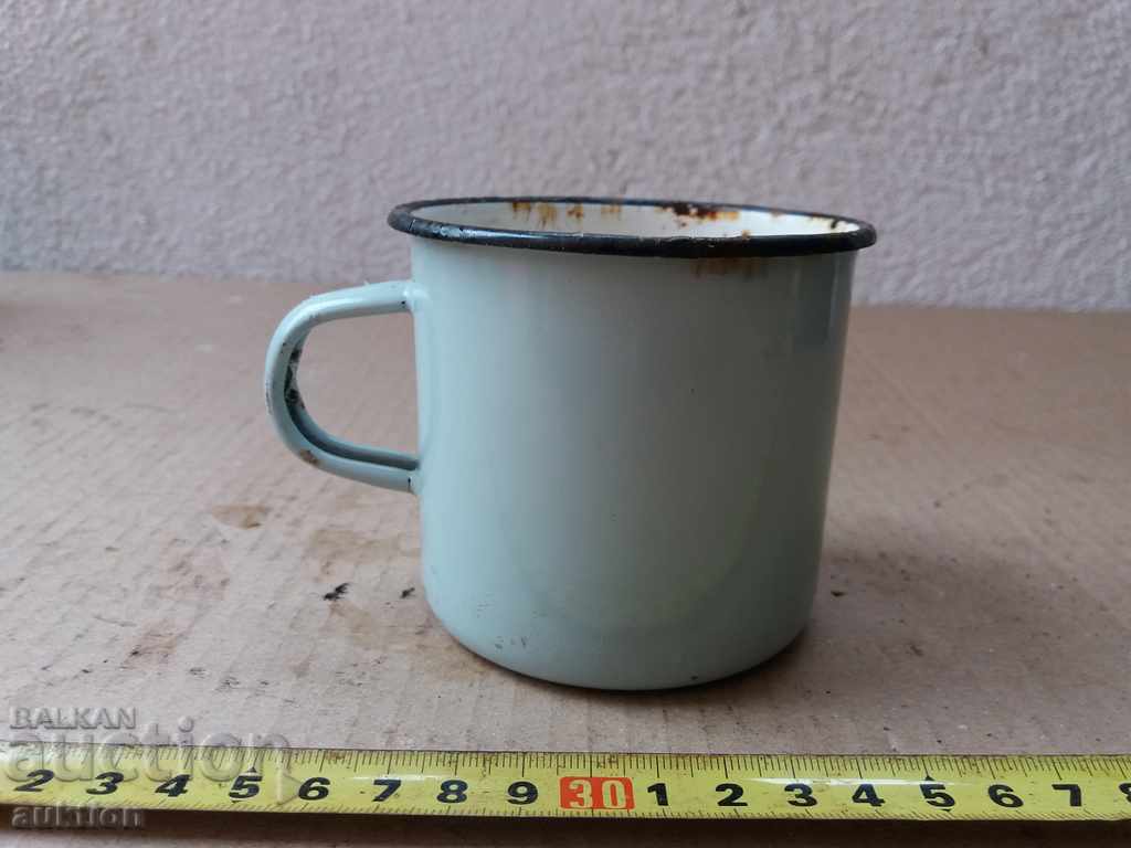 Auction  ENAMELED SOC. GLASS WITH MARKING