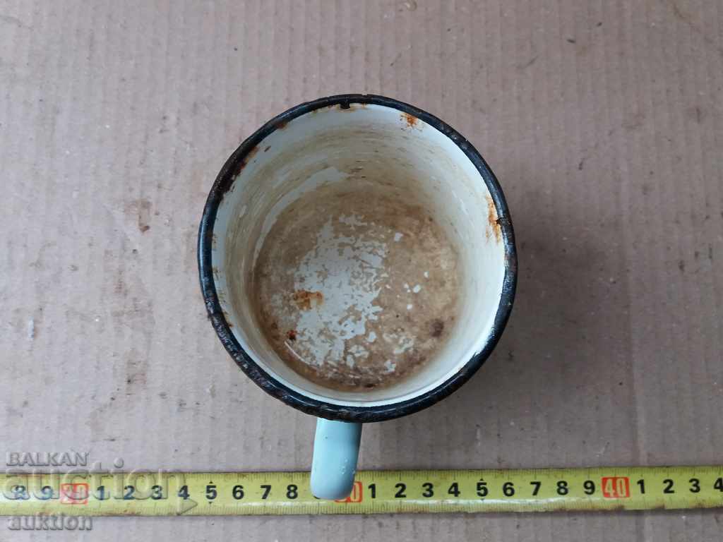 ENAMELED SOC. GLASS WITH MARKING - 5