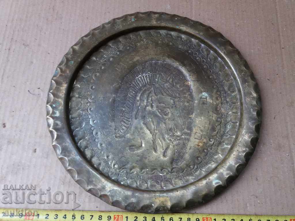 SOLID HAND-CARVED BRONZE PLATE FOR WALL - HORSE with price 28.99 BGN | € 14.82