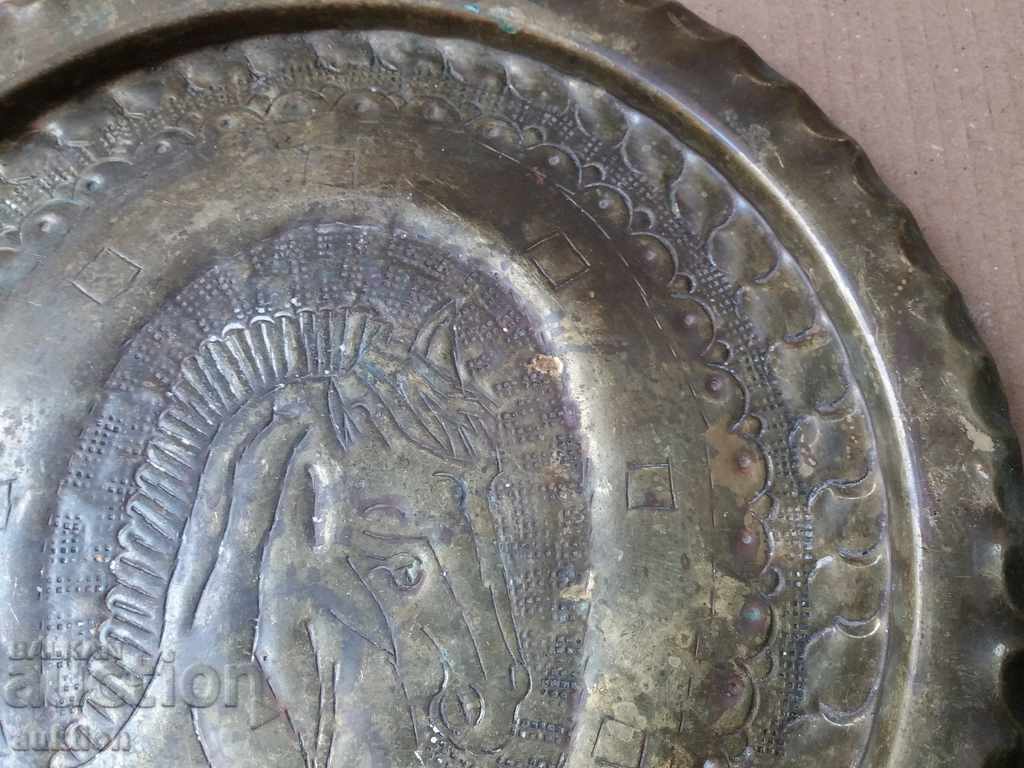 Delivery of SOLID HAND-CARVED BRONZE PLATE FOR WALL - HORSE