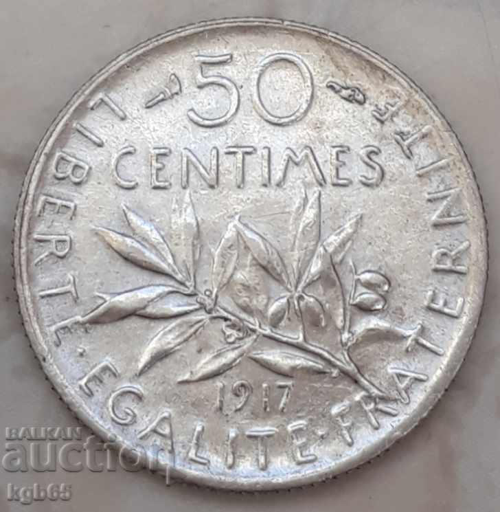 50 σεντς 1917 Γαλλία.
