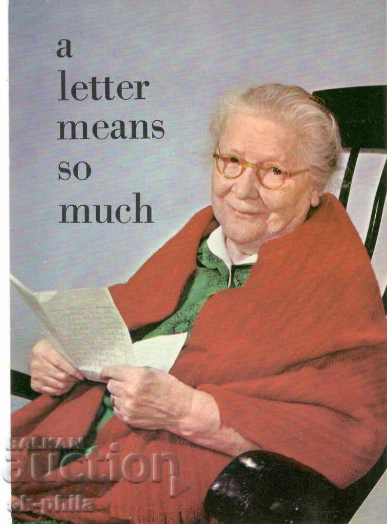 Postcard - One letter means so much ...