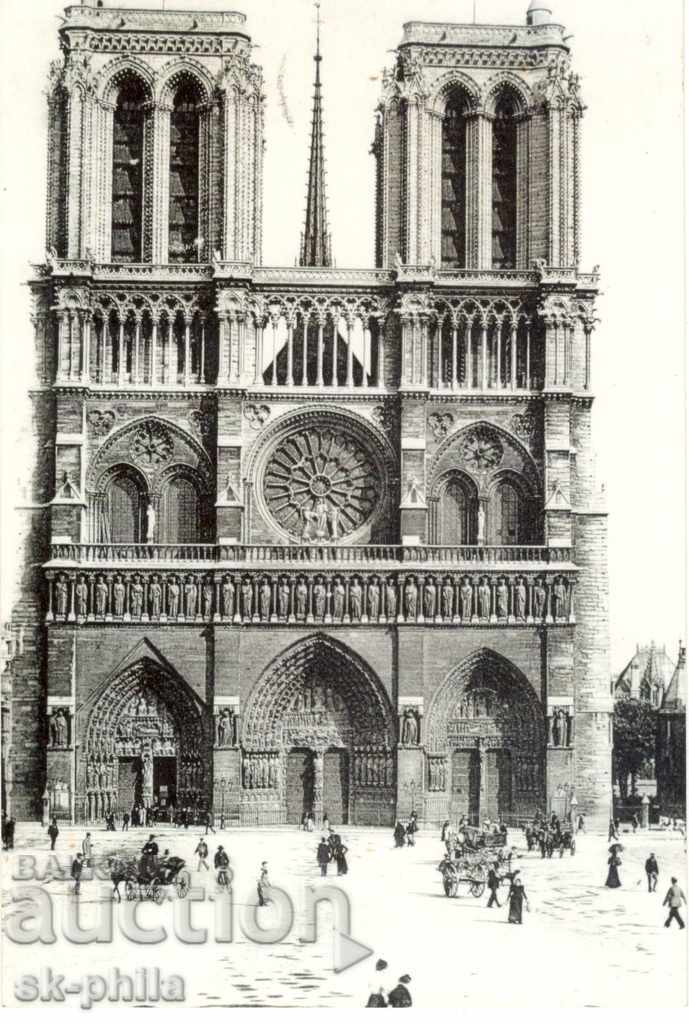 Carte poștală veche - Fotografie nouă - Paris, Notre Dame