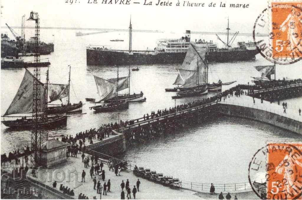 Carte poștală veche - Fotografie nouă - Le Havre, Port