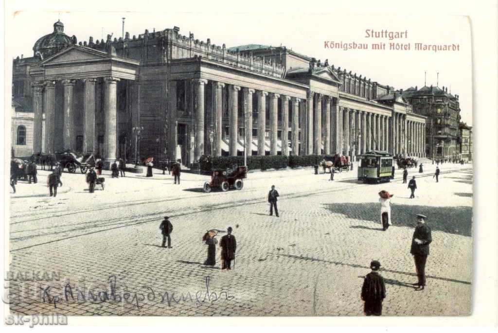 Old postcard - New photography - Stuttgart, Royal Palace