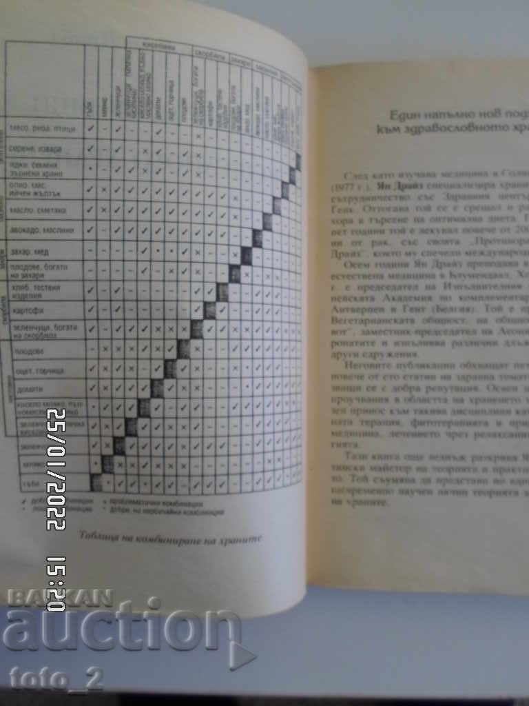 Licitație PRINCIPII DE BAZĂ ALE NUTRIȚII SEPARATE - YANG DRIES, INGE DRIES