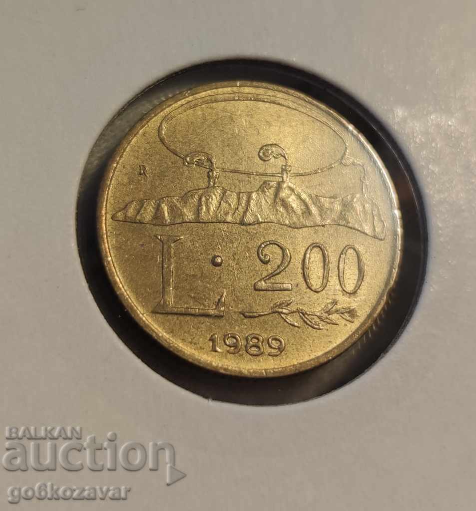 San Marino 200 de lire sterline 1989