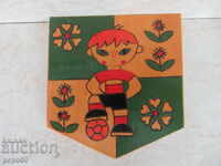 SUVENIR PIROGRAFIE DIN LEMN „FOTBALTIST” DE LA SOCA