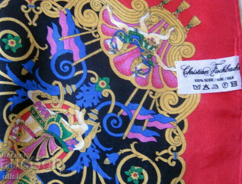 Auction  Christian Fischbacher fine silk scarf